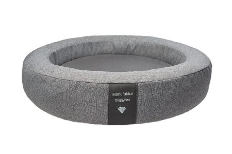hundebett soft donut grau